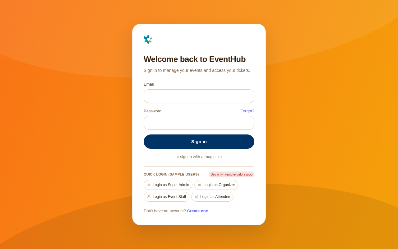 EventHub Ticketing And Management screenshot