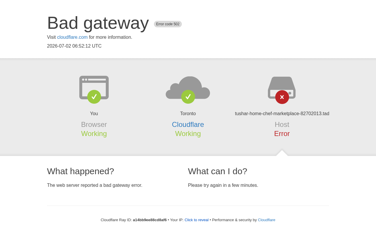 Home Chef Marketplace Manager screenshot